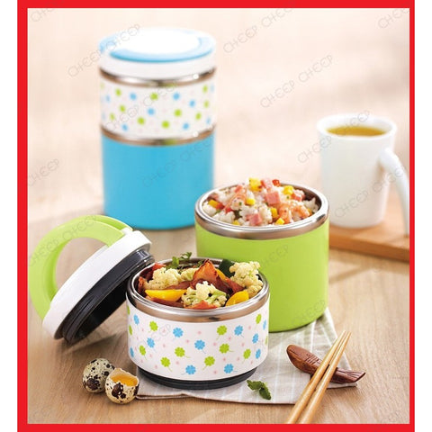 Double Layer Lunch Box Stainless Steel Tiffin Hot Box For office school