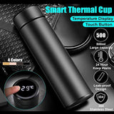 Thermos Vacuum Flask Water Bottle Stainless Steel LED Temperature Display 500ML
