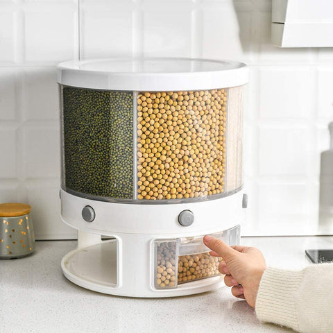 Cereal Dry Food Storage Box 360 Rotation /Dispenser