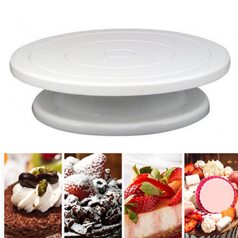 Plastic Cake Turntable Rotating Stand for Decorating Cream Cakes 28cm