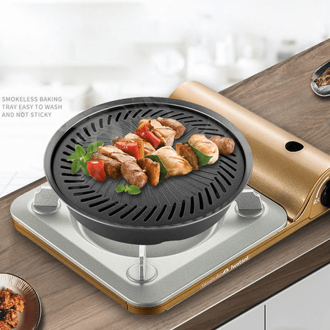 Smokeless grill pan for BBQ grilling gas stove Plate electric stove