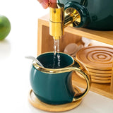 Nordic Design Coffee Set Ceramic Tea Pot Mug Kettle With Tap
