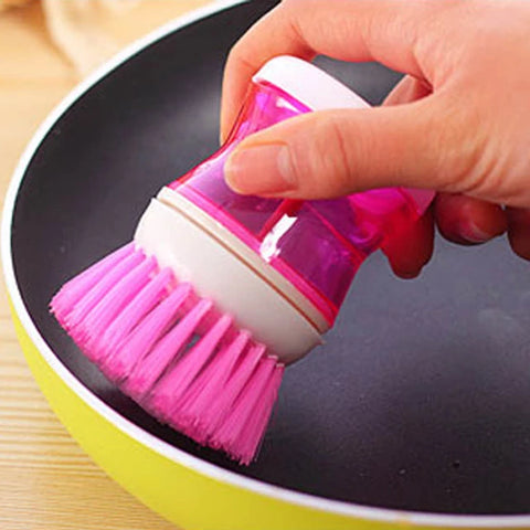 Liquid Soap Dispensing Dish Washing Brush