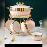 Elegant Design Ceramic Material 16Pcs Soup Set