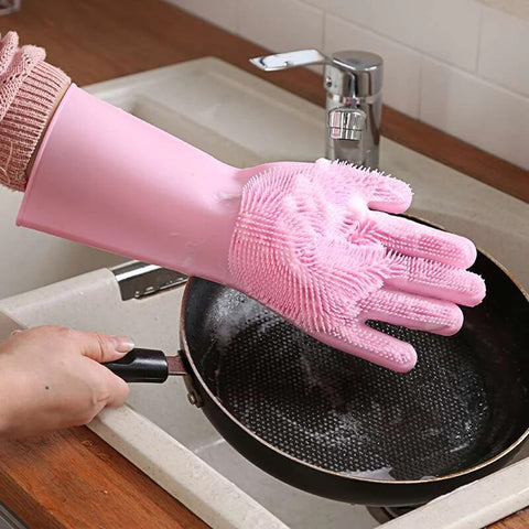 Silicon Dish Washing Gloves