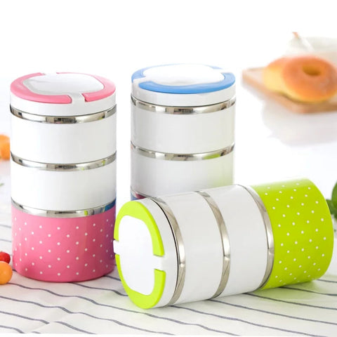 Three Layer LUNCH BOX STAINLESS STEEL TIFFIN HOT BOX