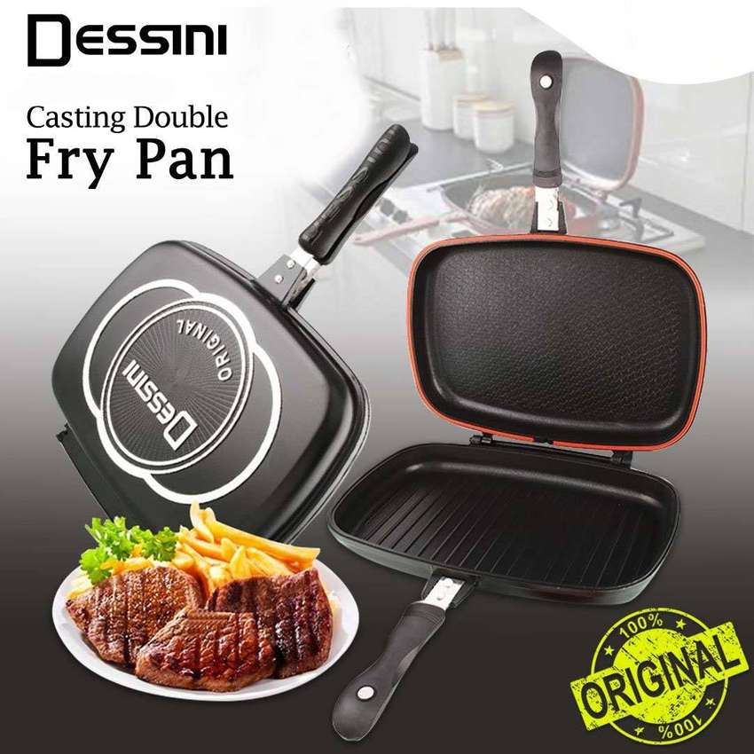 Double Sided Grilled Frying Pan Buy Royalford Double Grill Pan