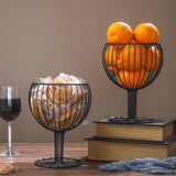 Wine Glass Shape Metal Fruit Bowls/Basket/Cup