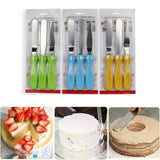 Steel Cake Cream Decorating Knife Small 3pc Set in Random Color