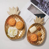Dining Table Decorating Pineapple Shape Golden Tray