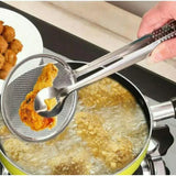 Stainless Steel  Frying Tong With Strainer