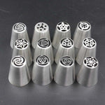 Cake Decorating Nozzles Large 12pcs Set Gift Pack