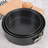 Nonstick Round Cake Baking Pan 3pc Set Removable Base