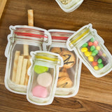 Plastic Food Saver Bags 3pc Set Zip Lock Leakproof Reusable