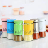 Stainless Steel+Glass Salt and Pepper Spice Jar