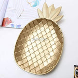 Dining Table Decorating Pineapple Shape Golden Tray