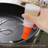 Portable Silicone Oil Bottle With Brush For Baking BBQ