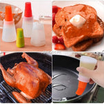 Portable Silicone Oil Bottle With Brush For Baking BBQ