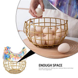 Egg Organizer Hen Shape with Stainless Steel Base