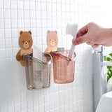 Toothbrush Holder Storage box Bear Shape