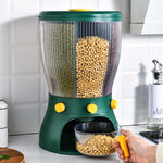 360 Degree Rotating Divided,Proof Plastic Rice Grain Dispenser