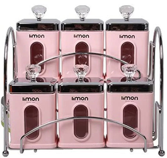 Limon Rectangular Set Of 6 With Stand