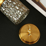 European Luxury Candy Jar Crystal Glass Storage