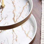 Porcelain 2 layer Cake platter dessert stand