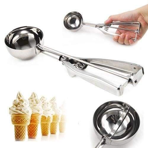 Stainless Steel Ice Cream Scoop Multi Use Food Spoon