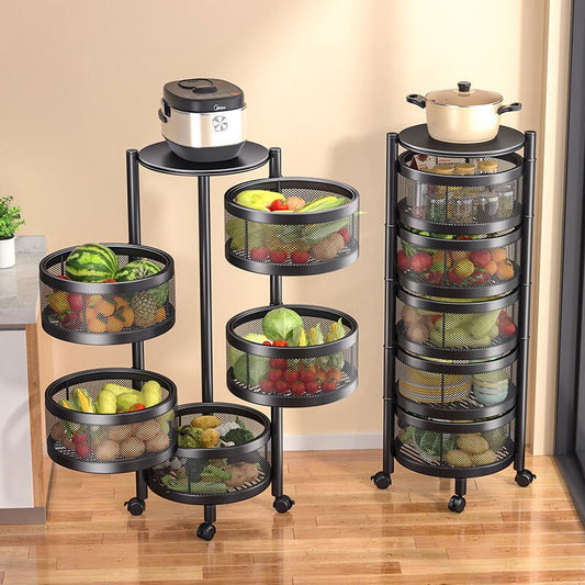 Multifunctional Rotating Trolley/Rack Round