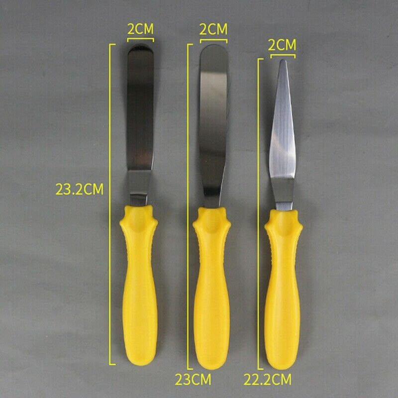 Steel Cake Cream Decorating Knife Small 3pc Set in Random Color – umodspk